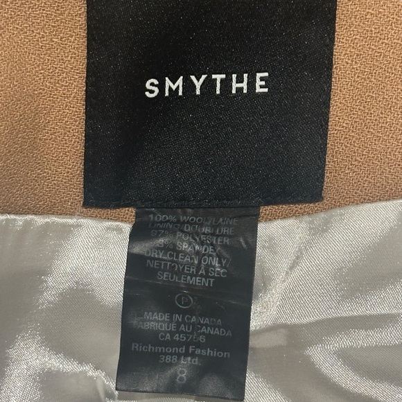 Smythe Classic Duchess Blazer in Camel Brown Wool Women’s 8 - Picture 8 of 9